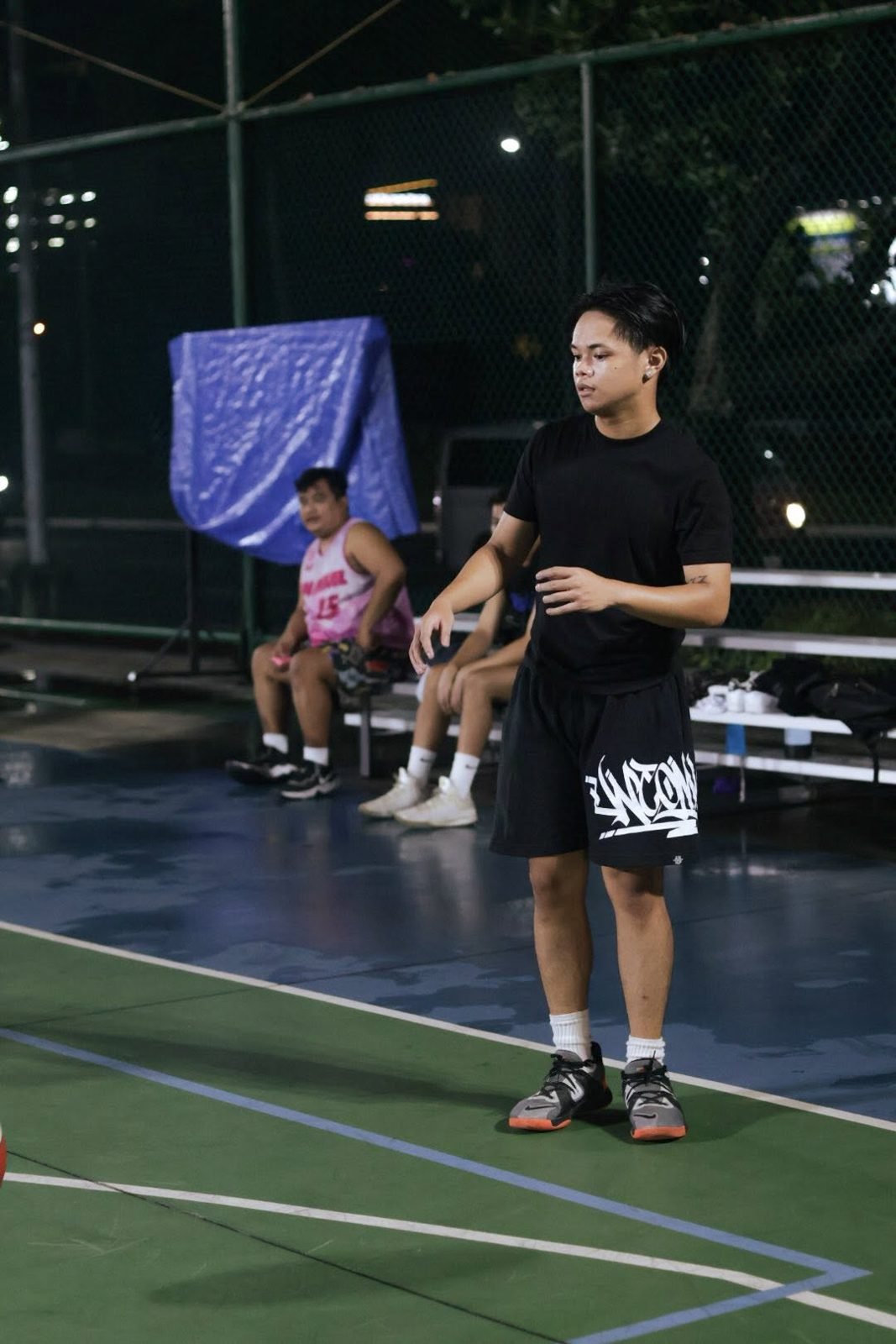 Player walking the court during a BTC basketball run
